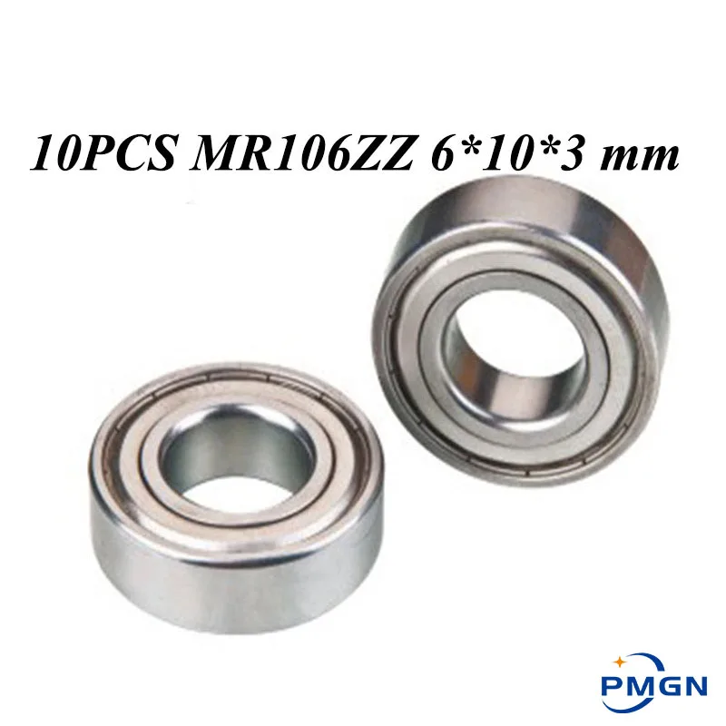 

10PCS MR106ZZ MR106 Bearing 6*10*3 mm Miniature MR106 ZZ Ball Bearings L1060ZZ MR106Z 106 6X10X3 MR106 2RS