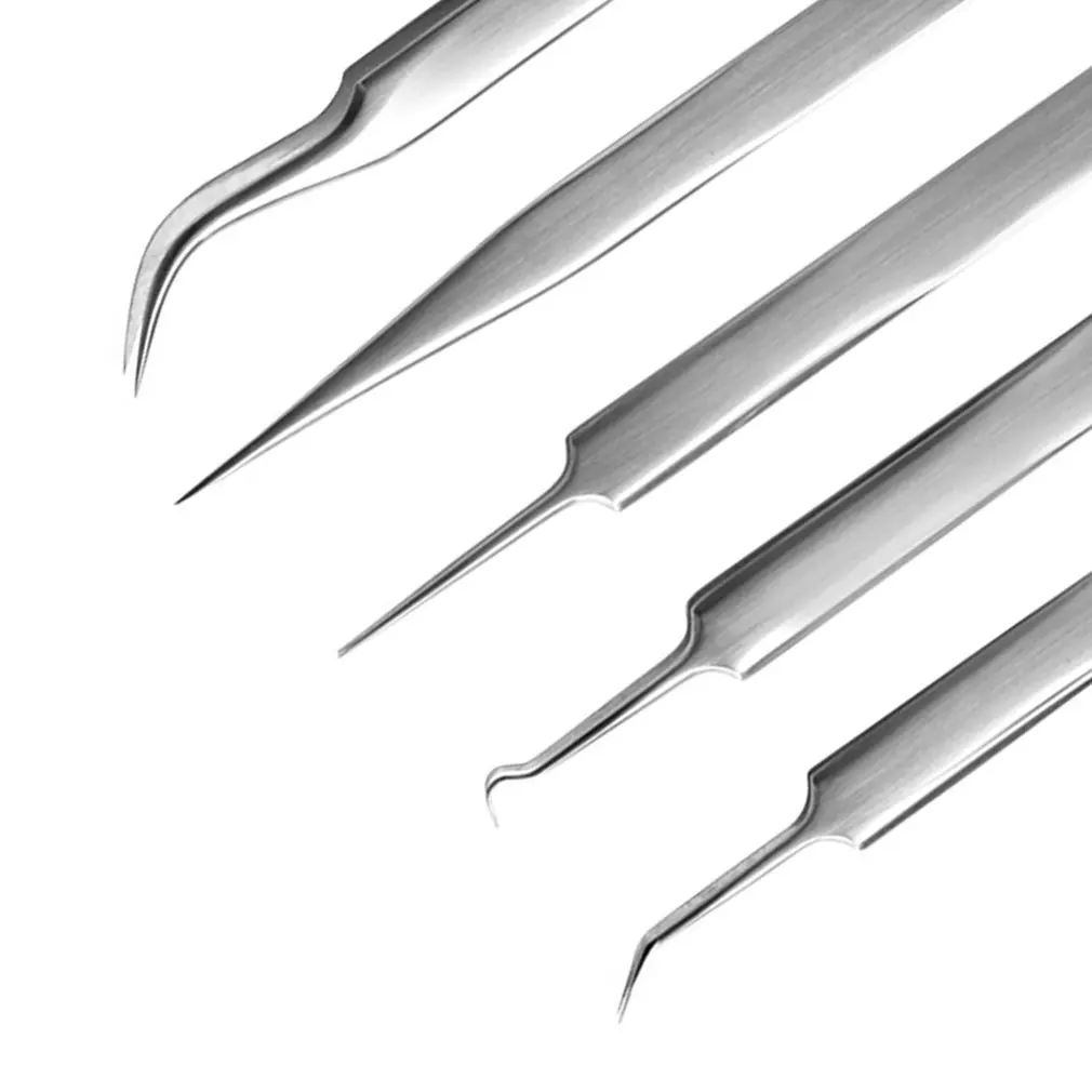 1 шт. Пинцет для наращивания ресниц прямой изогнутый Острый Профессиональный