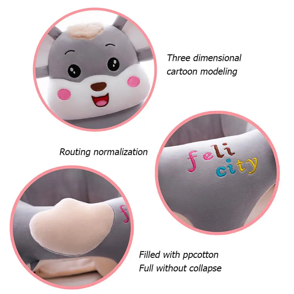 

Sofa Set Support Seat Cover Baby Plush Chair Cartoon Learning Sit Plush Chair Toddler Nest Puff Washable With Rod Toys No Fill