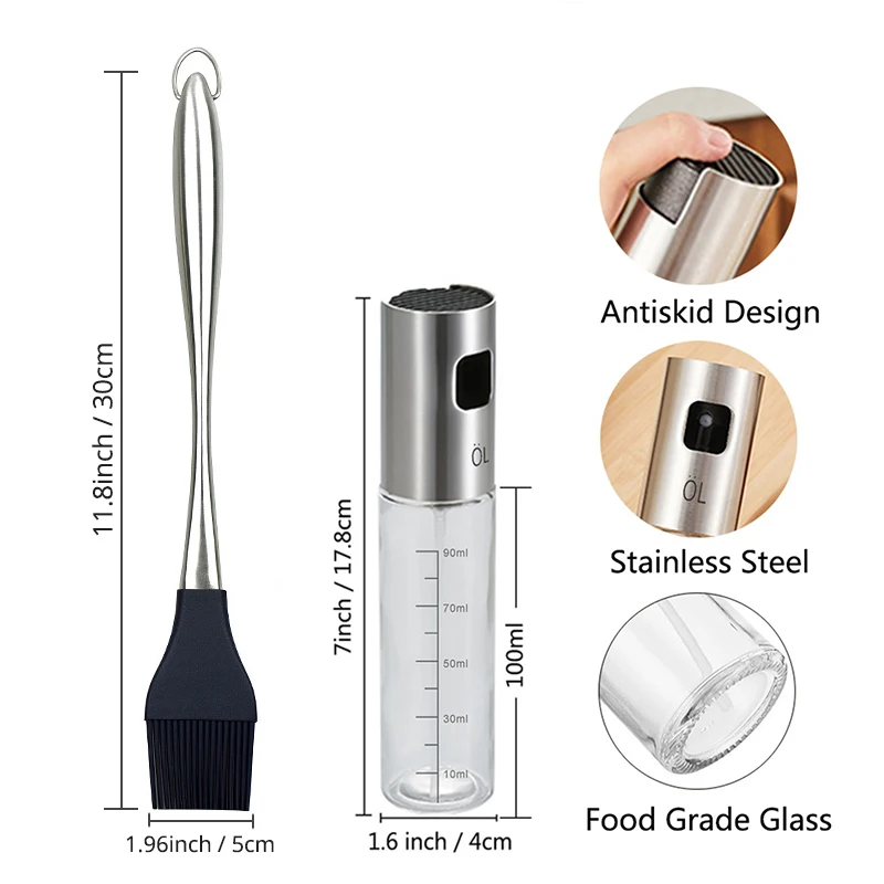 Бутылка диспенсер для оливкового масла стеклянный насос премиум класса барбекю