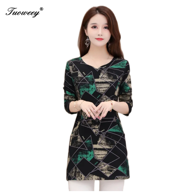 

5XL plus size women Tops long sleeve women's spring blouses 2020 print women floral femme womens tops and blouses