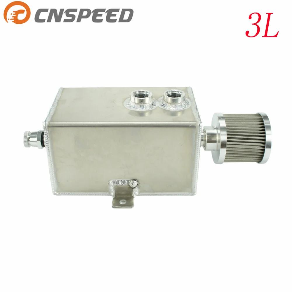 

Алюминиевый гоночный маслоуловитель CNSPEED 3L, бак с дыхательным и дренажным краном 205*120*120 мм, топливные баки, маслоуловитель, емкость