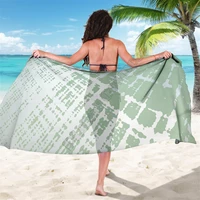 ivory sbstract sarong 3d printed towel summer seaside resort casual bohemian style beach towel