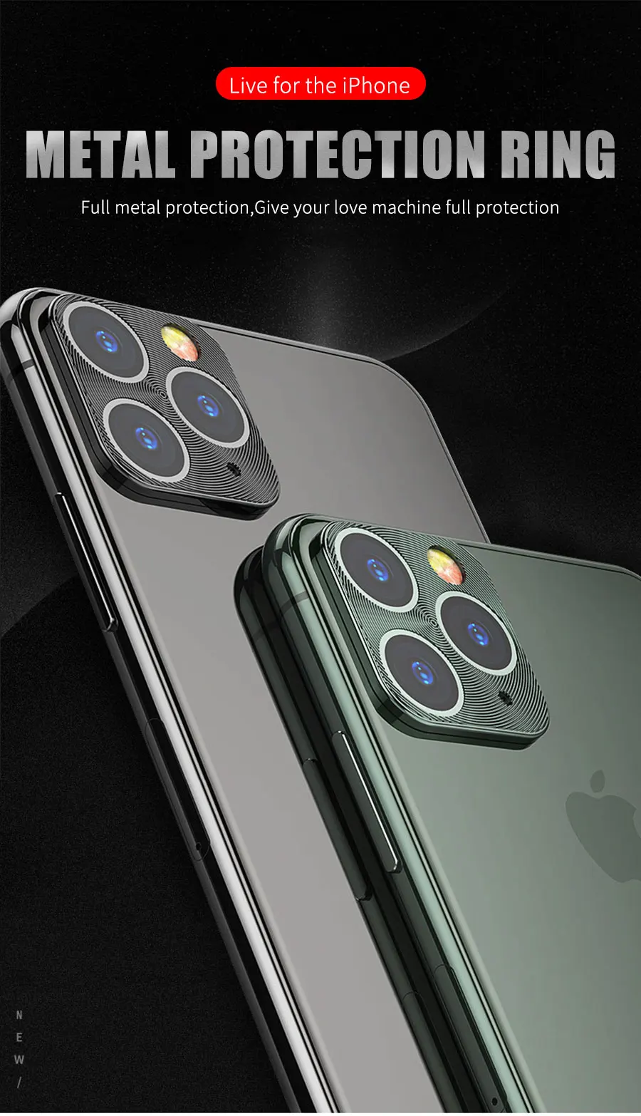 Iphone 11 Pro Max защитный чехол для экрана для iphone 11 Pro защита для камеры металлическое заднее кольцо для объектива для iphone 11 чехол для объектива камеры