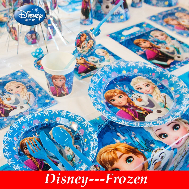 Disney 71 шт. Замороженная Принцесса Снежная королева украшение для торта на день рождения на тему "Лошадки карусели" вечерние украшения Детские вечерние принадлежности для девочек Декор набор посуды
