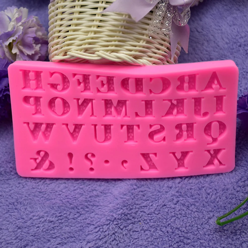 1pc Letter Silicone Mold Bakeware Cake Decorating Tools Dessert Chocolate Ice Cube Fondant |