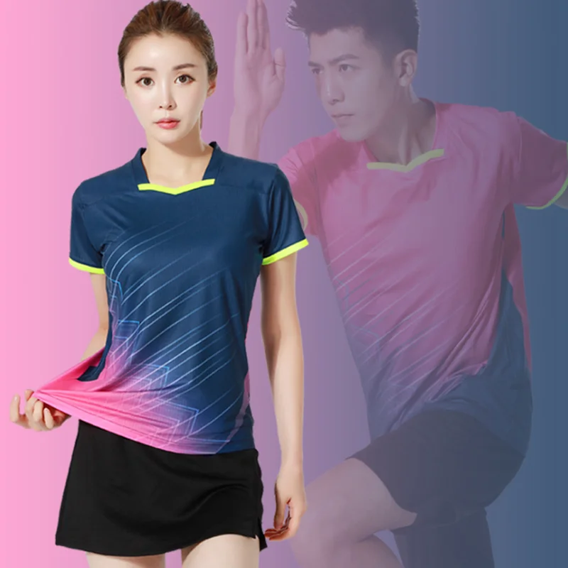 

TaoBo 2023 Brand Couple Badminton Set Men Game Short Sleeve Fitness Tennis Shorts and Skirt Tennis Running Workout T-shirt Tees