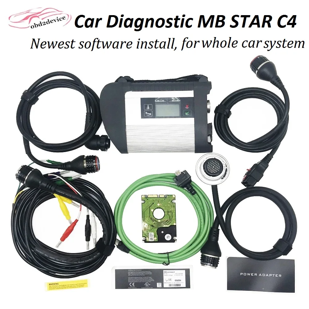 C4 with HDD software Полный чип MB star C4 с установкой жесткого диска новейший v092019 полное Программное обеспечение MB SD подключения C4 мультиплексор автомобильный диагностический инструмент MB C4 - Цвет: C4 with HDD software