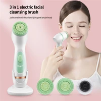 ckeyin facial cleaning brush 3 in 1 electric spin face brush skin exfoliating deep cleaning massager rechargeable pore cleaner
