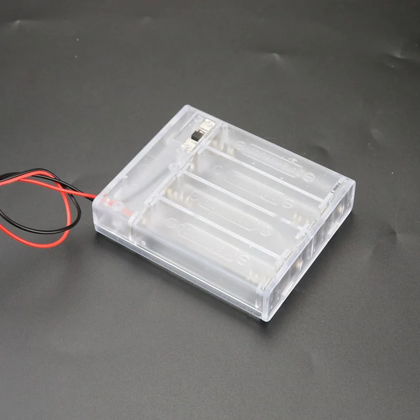 4 × AA Чехол держатель для аккумулятора с переключателем ВКЛ/ВЫКЛ слота