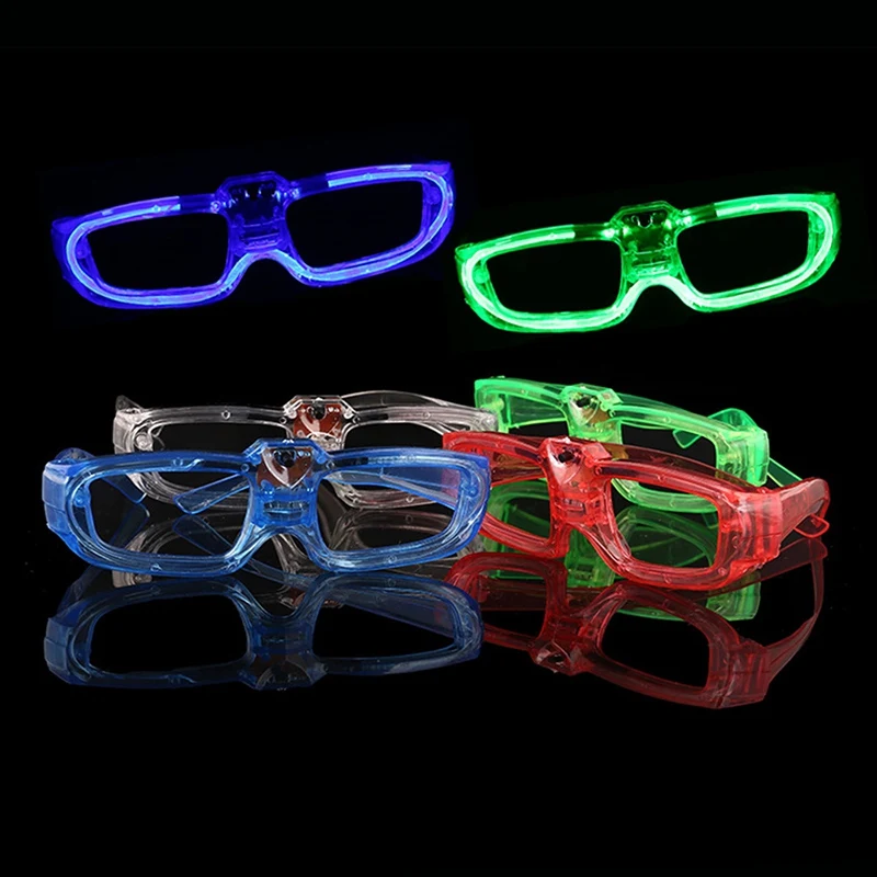 Flashing Glasses EL Wire LED Glow Party Supplies Lighting Novelty Gift Light Festival Luminous Sunglasses | Дом и сад