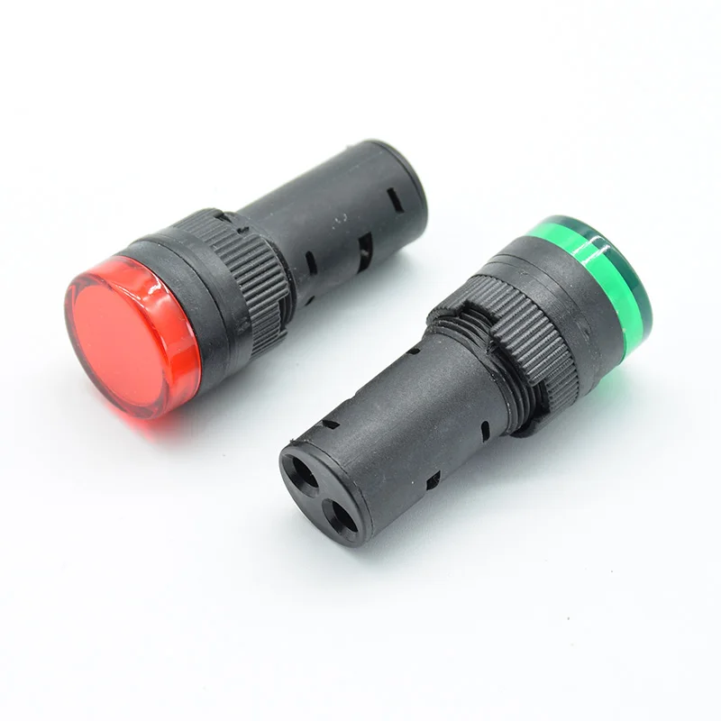 1pc16mm сигнал светодиодный индикатор светло-голубой цвет зеленый красный белого и желтого цвета сигнальная лампа 12V 24V 220V