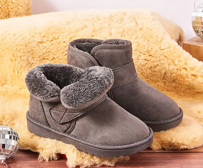 

Winter 2021 New Snow Boots Plus Velvet Children's Cotton Boots for Large Children Boys and Girls Short Boots