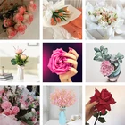 Алмазная живопись 5D сделай сам, вышивка крестиком с цветами, мозаика ручной работы, полная квадратная, круглая, дрель, украшение для стен, ручная работа, подарок