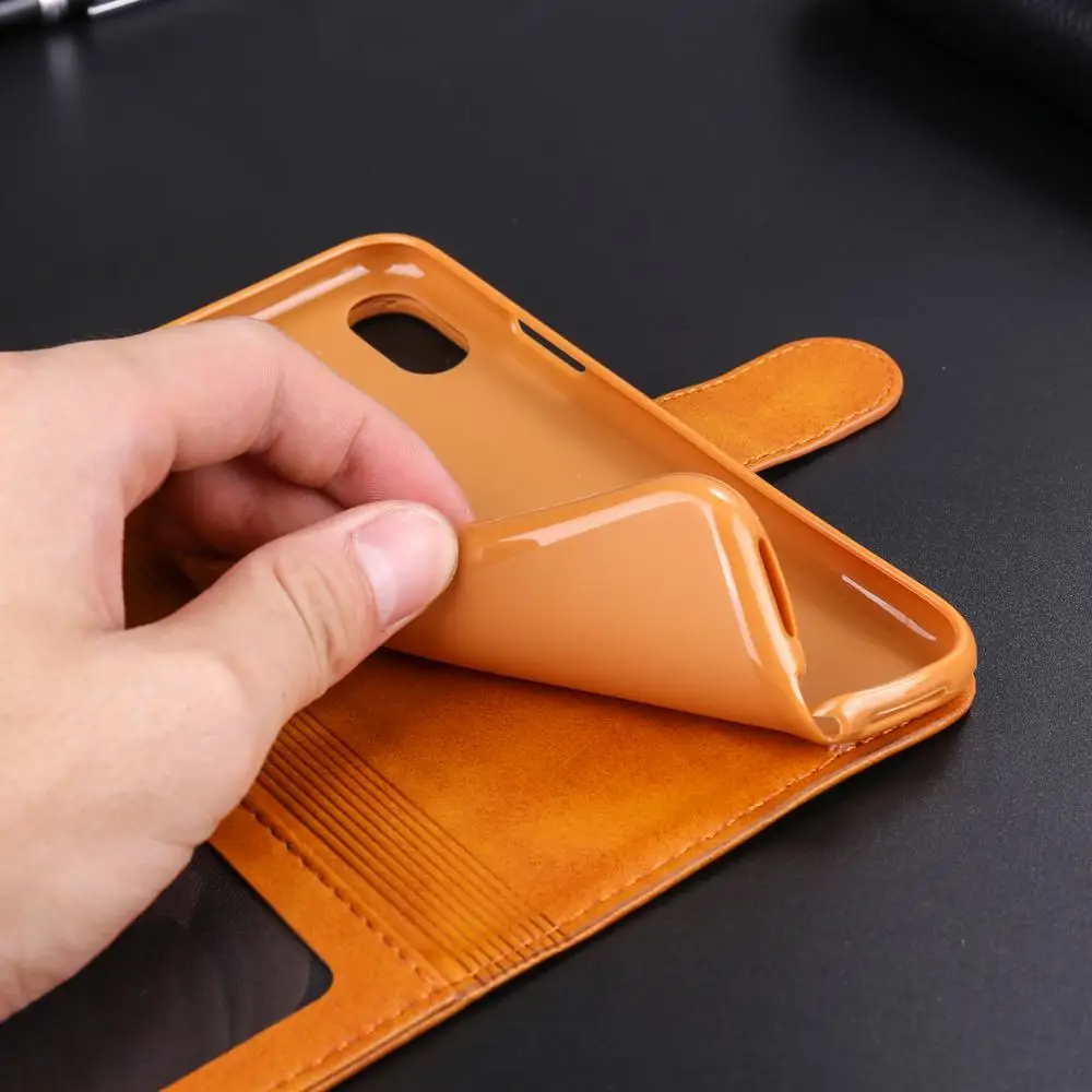 Роскошный кожаный флип чехол для iPhone 6 s 7 8 plus X XS Max XR 11 Pro кошелек iphone 7plus с