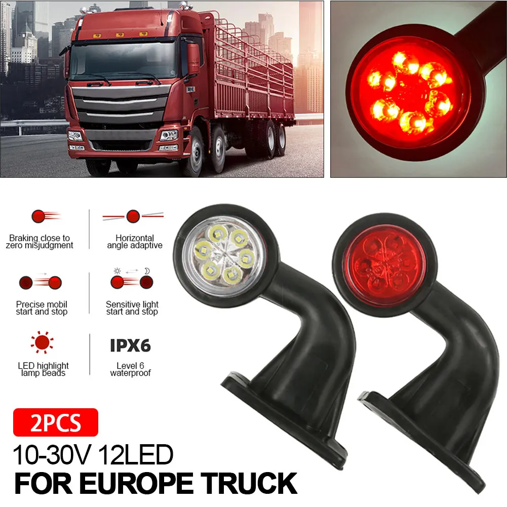 

2 шт. светодиодный светодиодные резиновые габаритные огни для грузовиков и прицепов