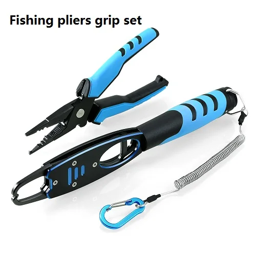 Grip Plier Set GREEN Outlife портативный алюминиевый сплав рыболовный захват рыболовные плоскогубцы сплит-кольцо резак с весовой шкалой оболочка выдвижной трос комбо - Цвет: Grip Plier Set GREEN