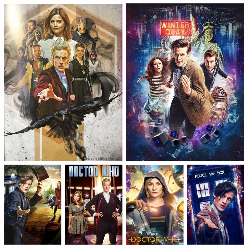 

5d TV Show Doctor Who Diamond Painting Full Square Round Drills Mosaic Cross Stitch Tardis Embroidery Art Gift For Room Decor
