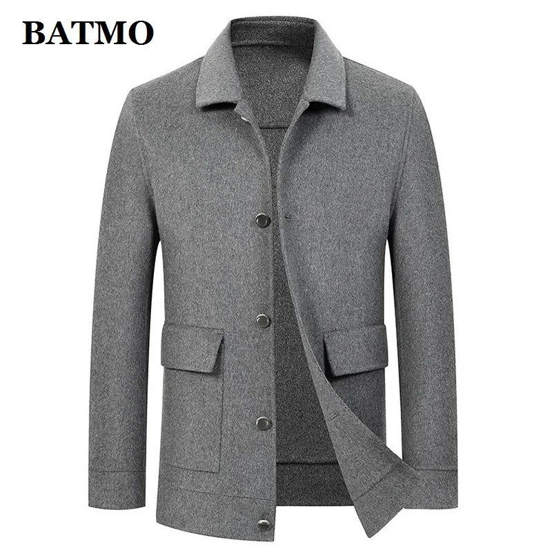 

BATMO 2019 Новое поступление осенние высококачественные шерстяные куртки для мужчин, мужские повседневные шерстяные куртки GSMN3005