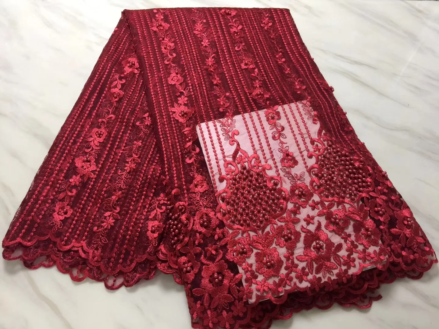 Королевская черная Тюлевая кружевная ткань Африканское свадебное платье для