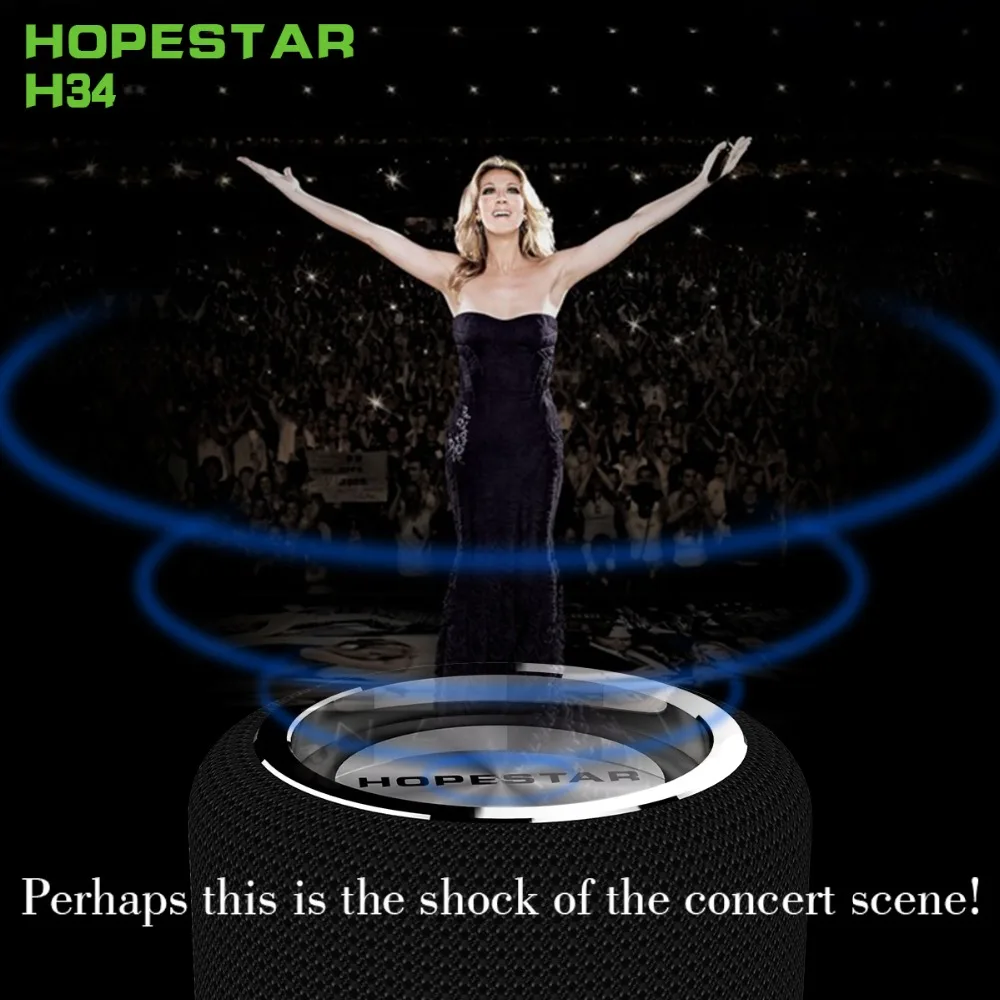 HOPESTAR H34 Bluetooth динамик 1200 мАч портативный беспроводной громкоговоритель звук системы стерео Открытый 18650 музыкальный mp3-плеер