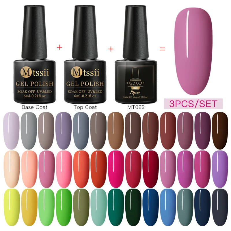 УФ Гель лак для ногтей Mtssii 3 шт./лот Набор цветных светодиодных гель лаков