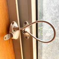 1 pc zinc alloy chain lock ball connection child safety lock window cable restrictor lock