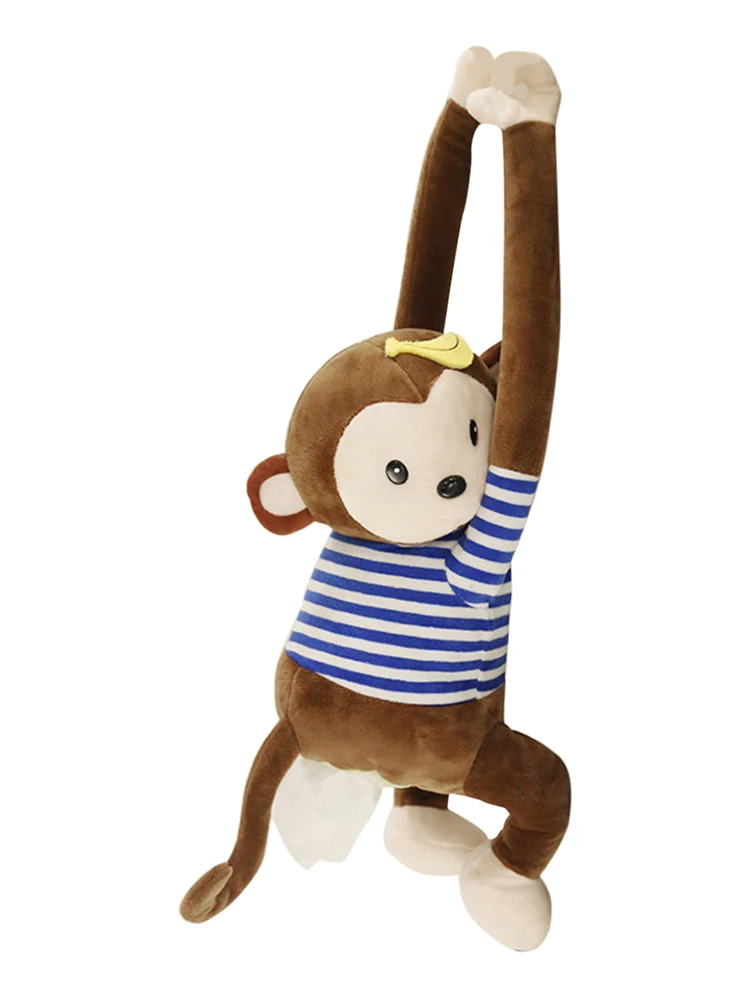 

Napkin Tissue Box Creative Cartoon Monkey Home Office Car Hanging Paper Cover Holder Portable Paper Box Interior Serviceable
