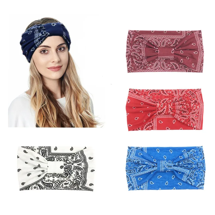 Новый женский головной убор кешью повязка на голову с цветком женские аксессуары