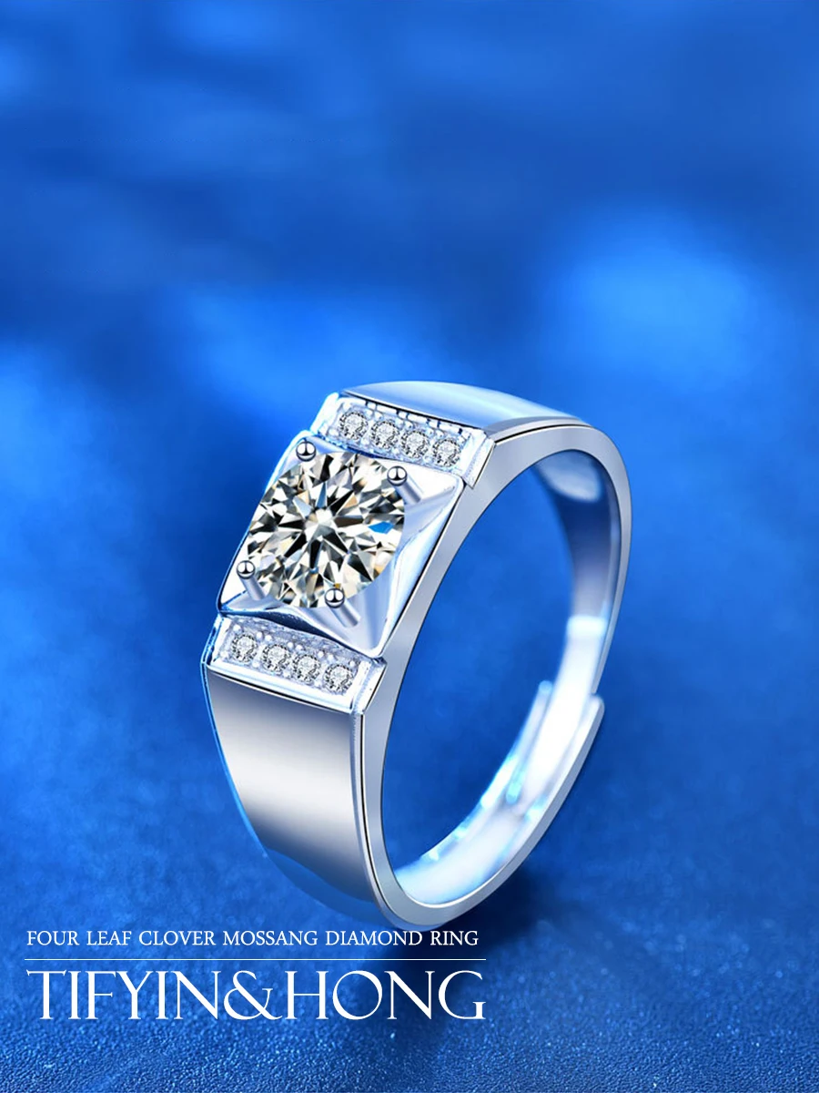 

2021, трендовые Роскошные брендовые ювелирные изделия, кольцо из муассанита на костяшки, унисекс, искусственное серебро