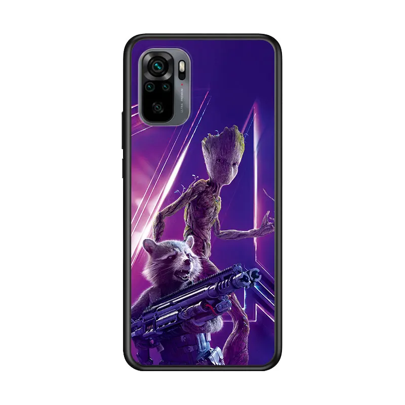 

Rocket Racoon Marvel cute for Xiaomi Redmi Note 10 10S 9 9T 9S 9Pro Max 8T 8Pro 8 7 6 5 Pro 5A 4X 4 Soft Black Phone Case