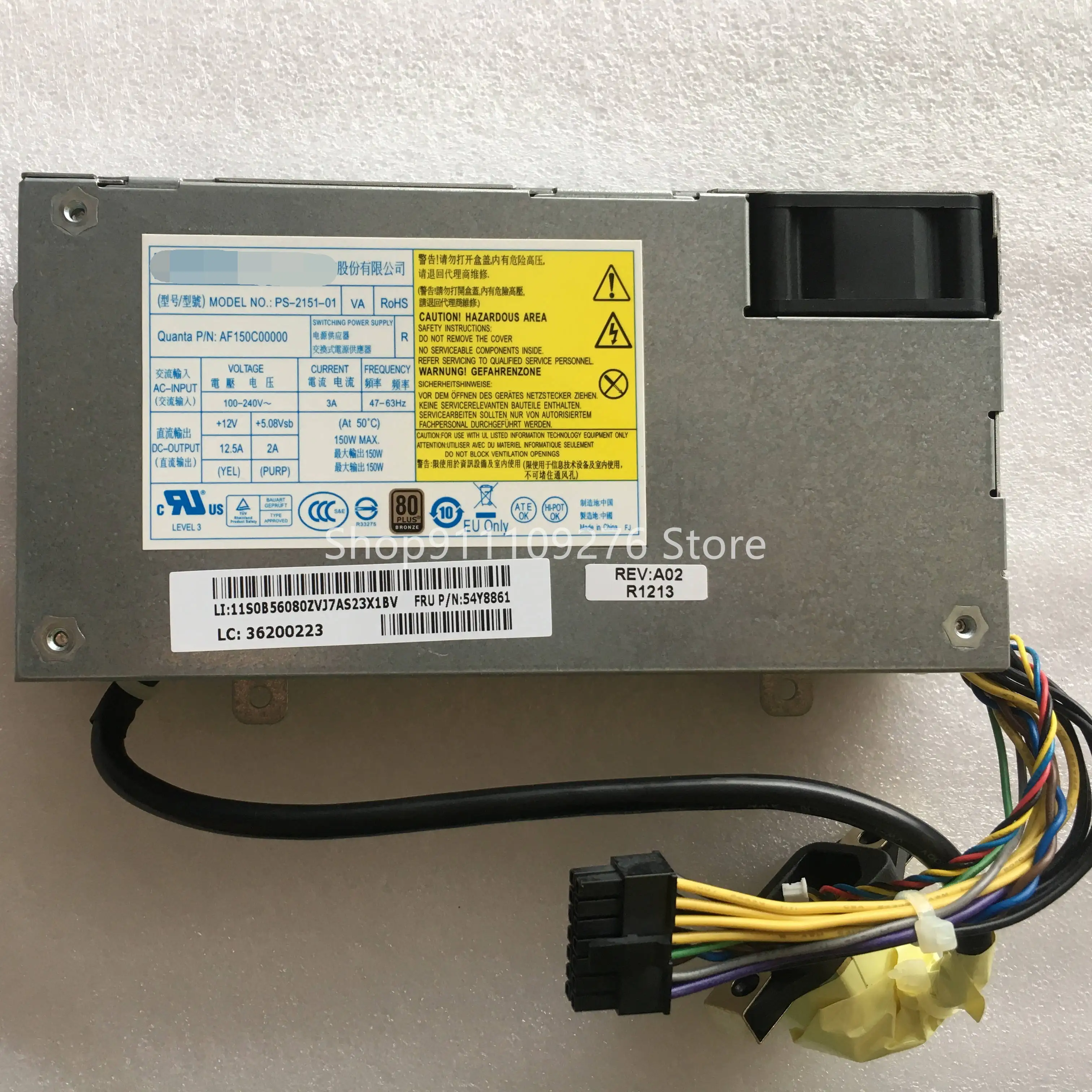 100% рабочий блок питания для Φ PC9051 Φ A 54Y8861 100-240V MAX 150W