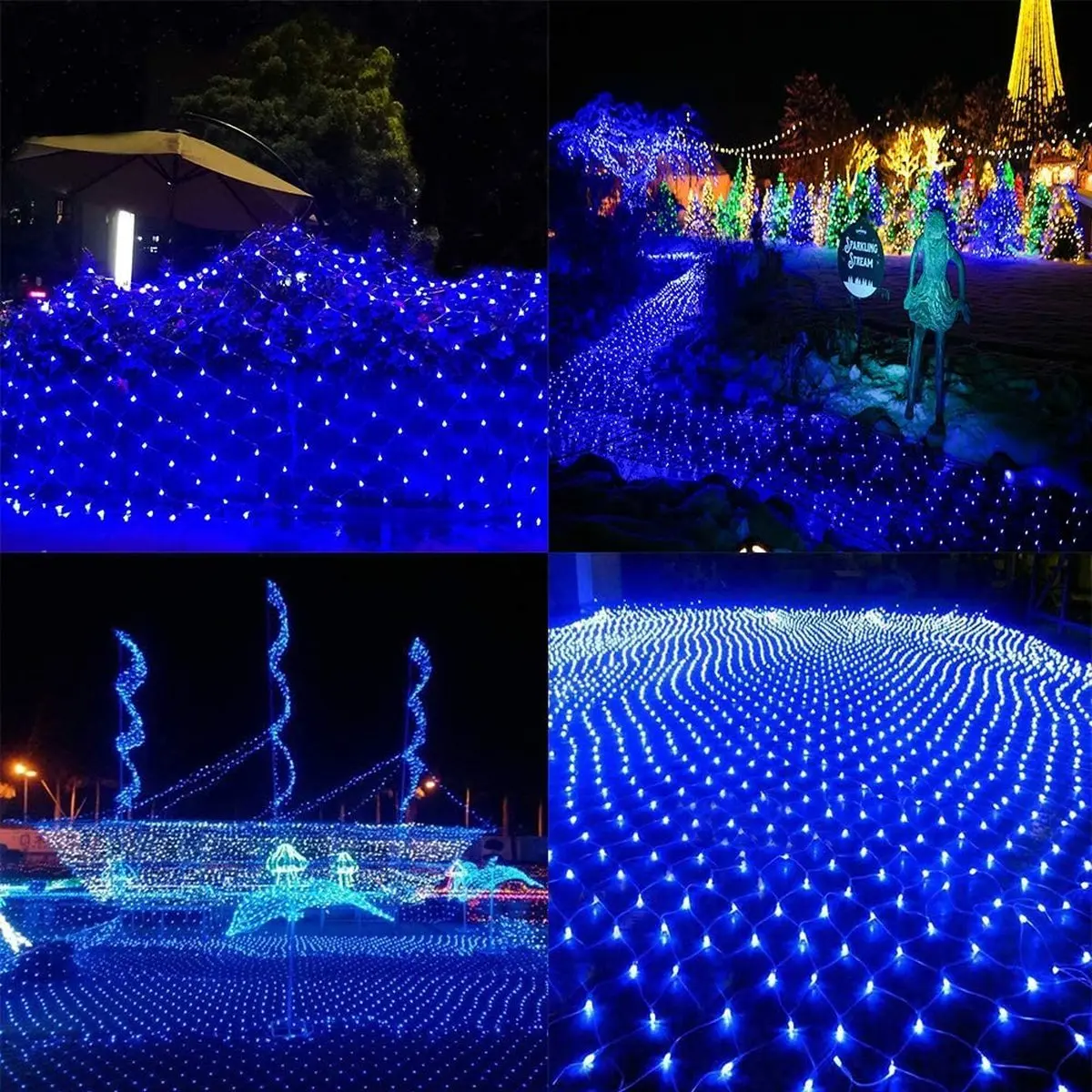 

Fairy Light Strings Amerian Flag Window Curtain LED Net Mesh Garland Lamps for Tree Wedding Party Home Garden Decoration