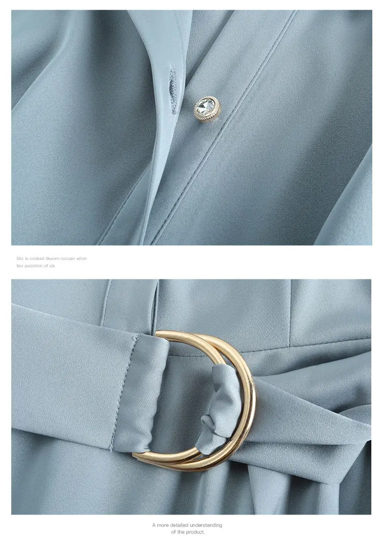 

Plus Size WOMEN Solid Color Bussiness Dresses Female Buttons Dresses Summer Elegant Vestidos For Women Sashes Blouse Dress