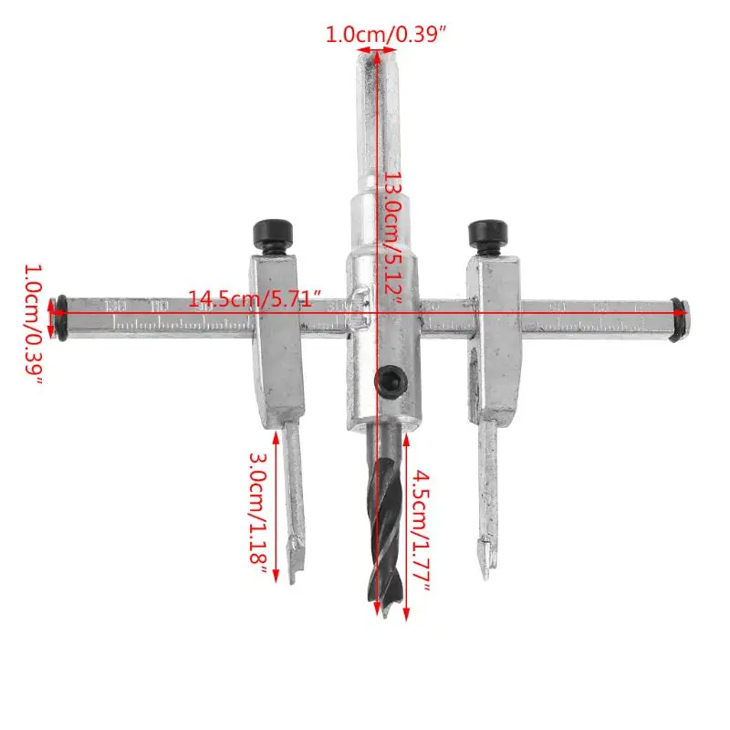 Регулируемый 30 130 мм металл дерево Круг отверстие пилы сверло резак набор DIY