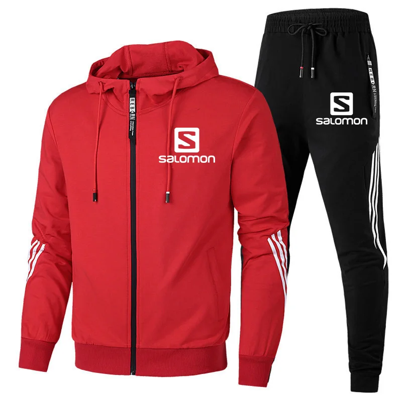 

2021 Fashion Brand Gym Sports Running Shoes Men Casual Sweatshirts And Sweatpants Hooded Sportswear Men Tracksuit 2 Piece Set