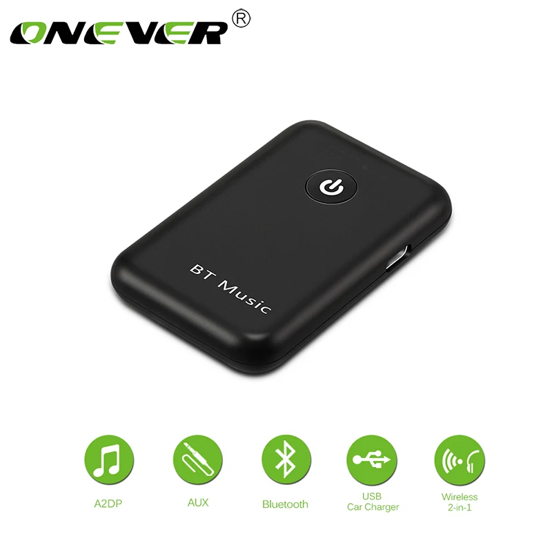 Onever беспроводной Bluetooth приемник V4.2 автомобильный громкой связи 3,5 мм разъем AUX аудио адаптер DC 5 В с микрофоном для динамика Bluetooth стерео