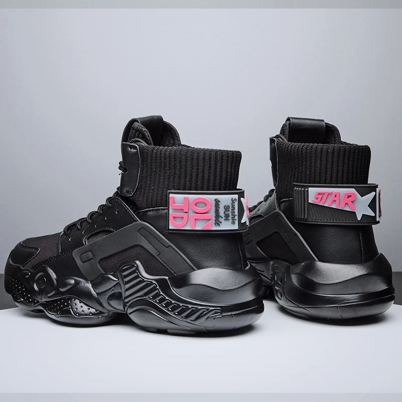 

Autumn Men Ankle Basketball Shoes Male Street Cool Boots Culture Sports Shoes Basket Femme Sneakers High Top Shoes for Women