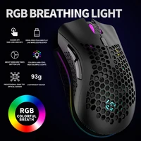 bm600 2 4ghz wireless mouse 1600dpi usb rechargeable honeycomb rgb optical mouse for laptop pc dropshipping for game office
