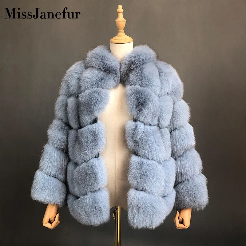 Роскошные куртки и пальто из натурального Лисьего меха с воротником лисьего для