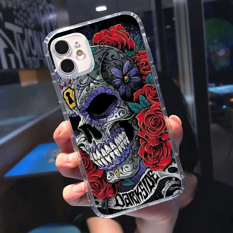 

Grim Reaper Skull Skeleton Luxury Phone Case Transparent soft For iphone 5 5s 5c se 6 6s 7 8 11 12 plus mini x xs xr pro max