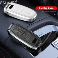 aluminum alloy leather premium car key cover case remote protection for audi a4 a5 a6 b6 b7 b8 a7 a8 q5 q7 r8 tt s5 s6 s7 s8 a8l
