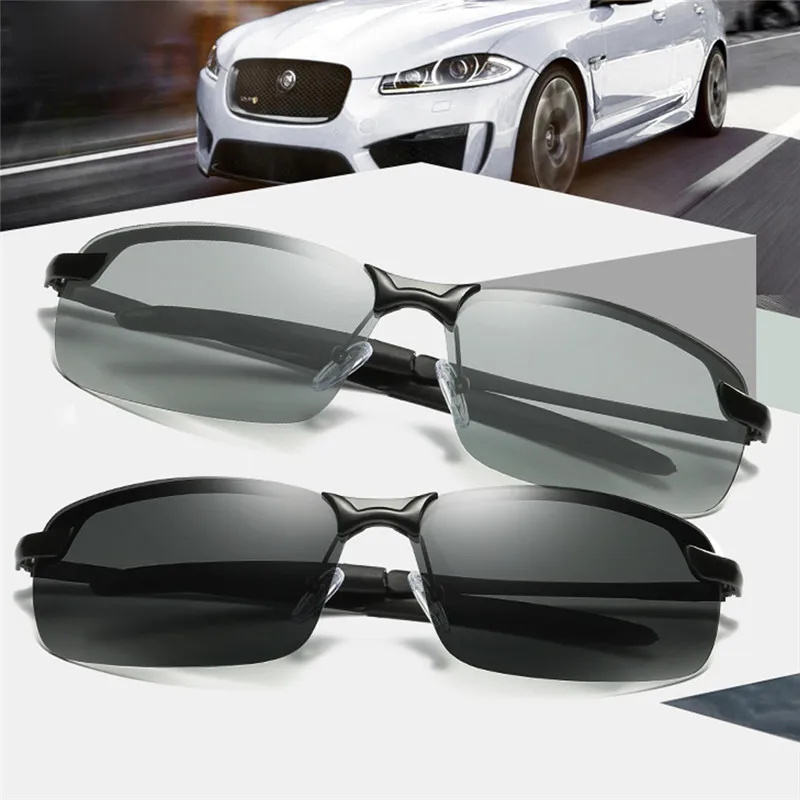 Очки мужские фотохромные поляризационные хамелеоновые меняющие цвет для