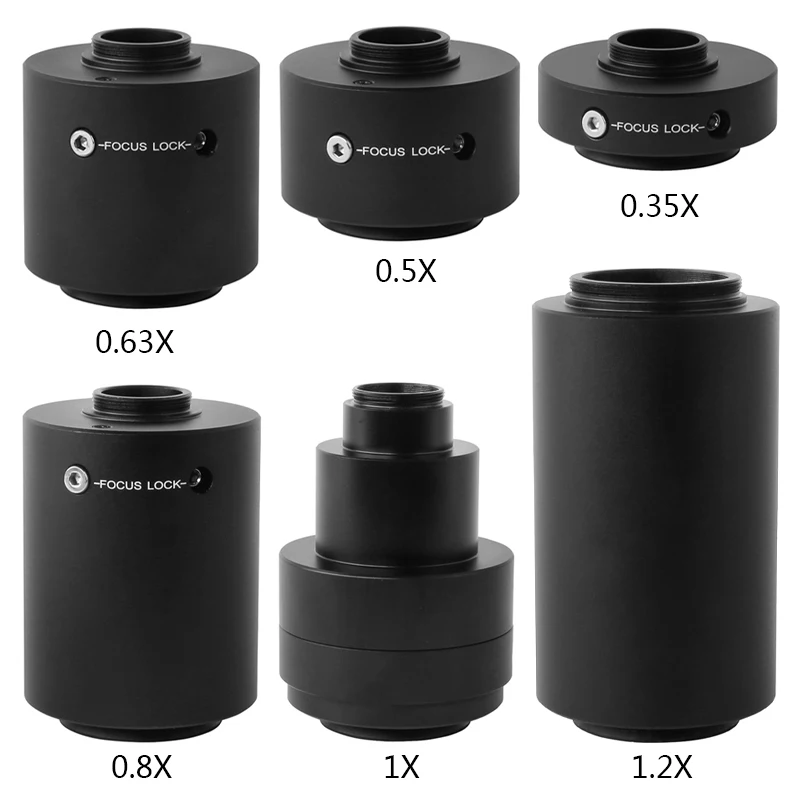 Microscope Adapter 0.35x 0.5x 0.63x 0.8x 1x 1.2x Camera Adapter Compatible For Olympus Microscope Camera Adaptor