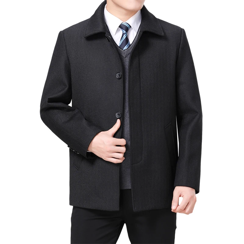 2021 Мужское Шерстяное Пальто Зима Полушерстяные Осенняя Шерстяная Куртка Мужская