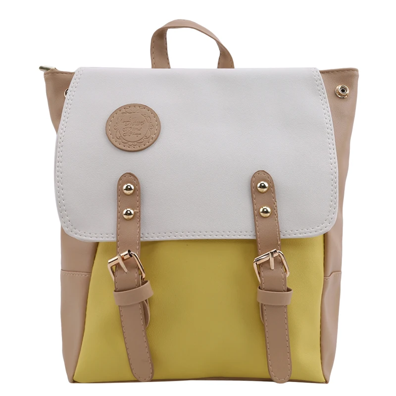 

Women 's Backpack 2020 Spring New Fashion Wild Soft Leather Leisure Travel Large Capacity Patchwork Bag