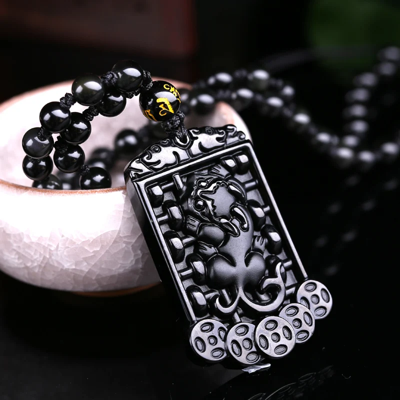 Открытая естественная Подвеска из вулканического стекла подвеска пяти