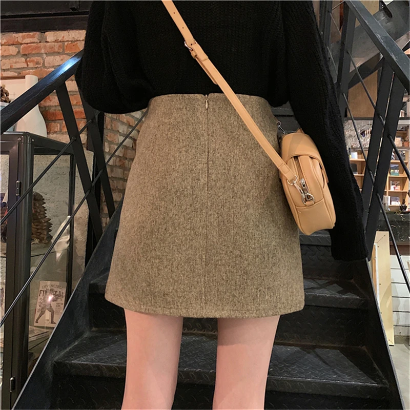 Мини юбка с высокой талией сексуальная Женская Весенняя коллекция 2019 винтажная