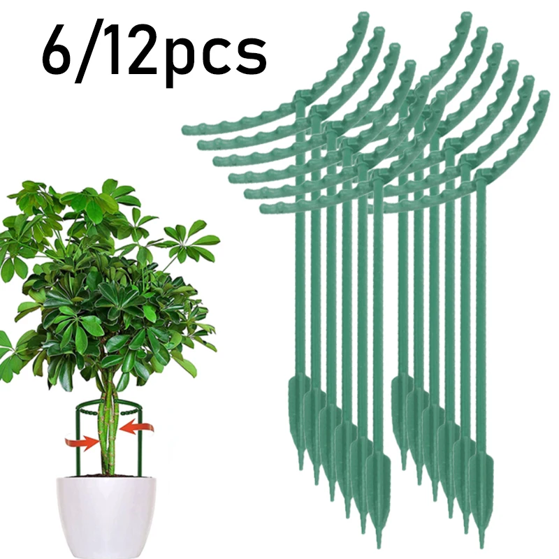 

6/12pcs Plant Potted Plant Fixed Frame Plant Bracket Sunflower Fixed Climbing Vine Protection Frame Windproof Frame Plant Clip