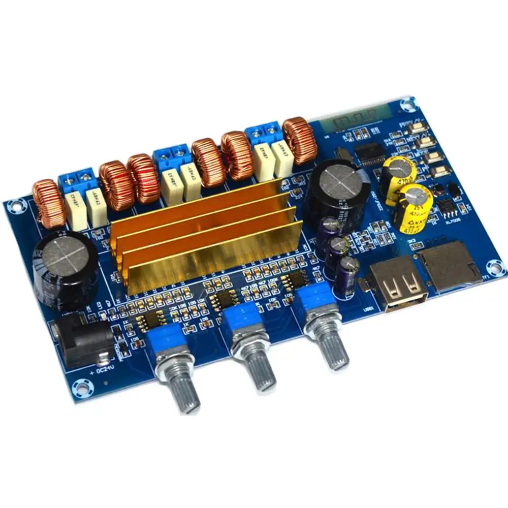 TPA3116 Bluetooth 2 1 канал 2*50 Вт + 100 USB TF декодер цифровая плата усилителя
